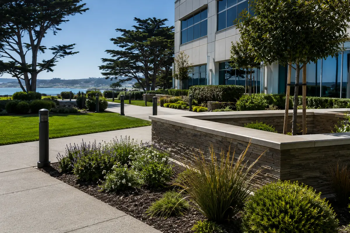 Commercial landscape installation and maintenance project