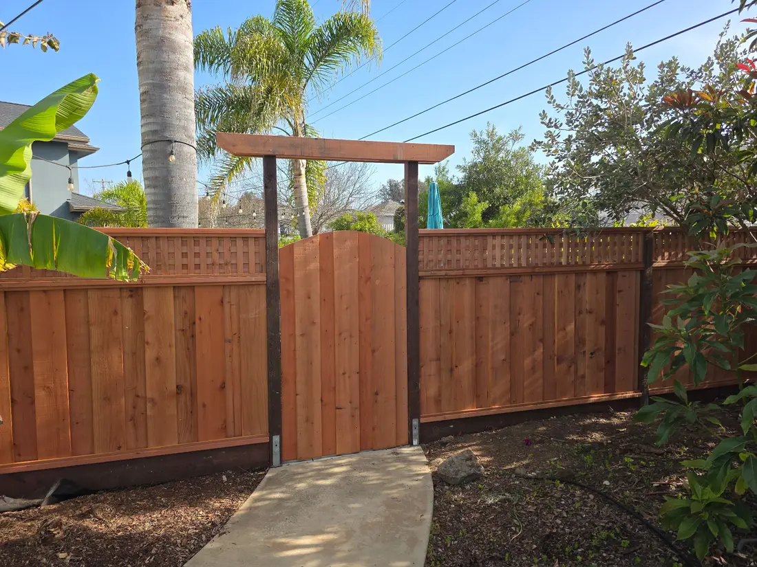 Carmel project — Cedar fence & gate
