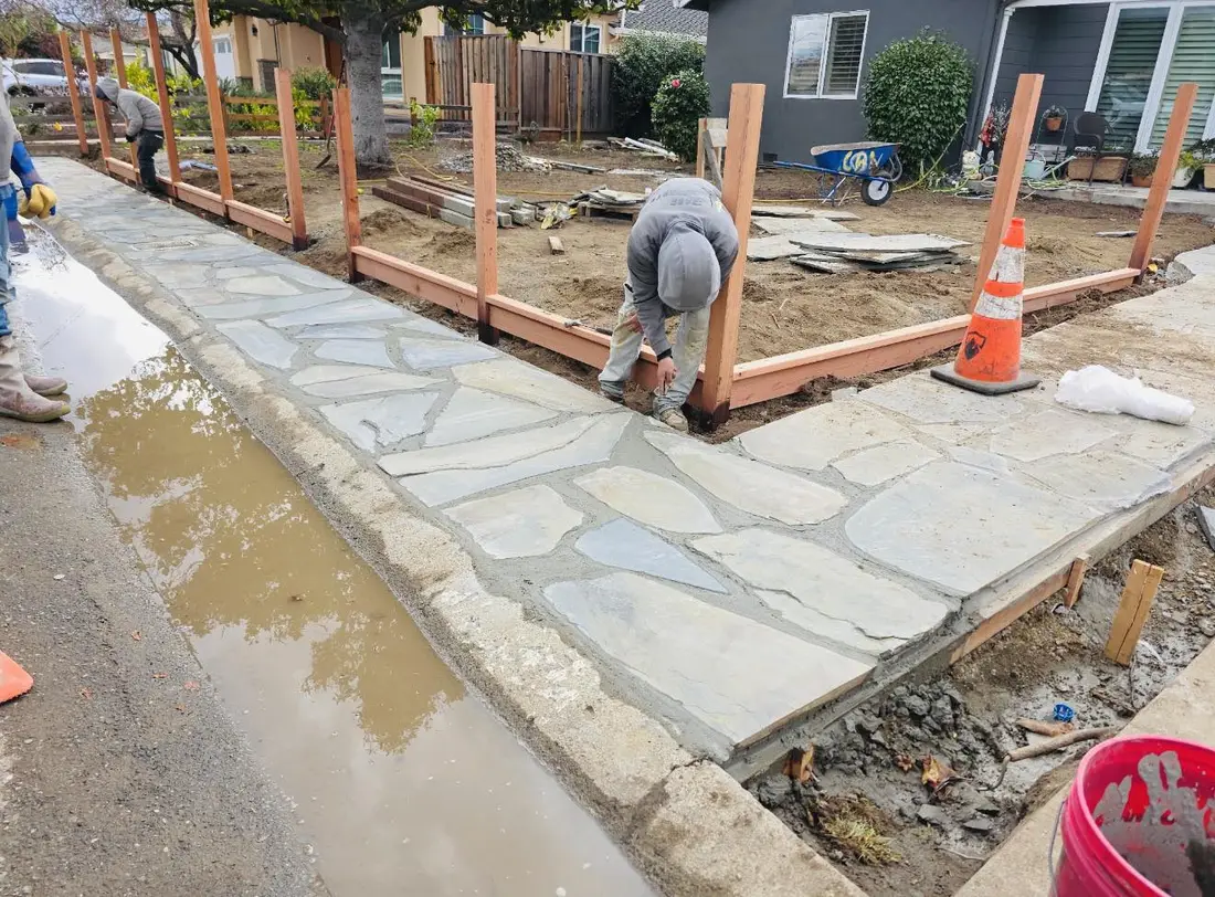 Carmel project — Path & planter